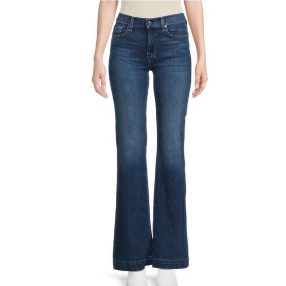 7 For All Mankind Denim - 7 For All Mankind Jeans Dojo Dark Wash Flare Jeans size 26